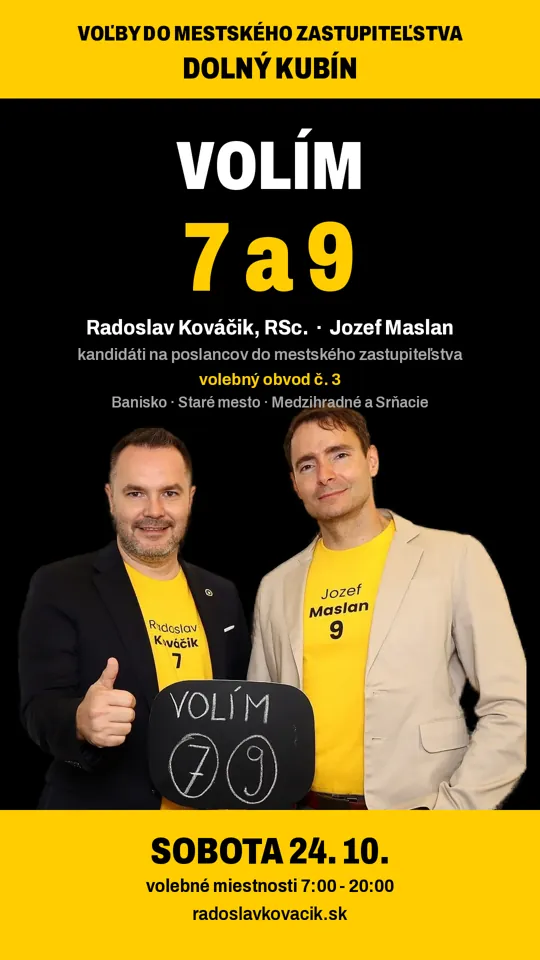 Obrázok na status: Volím 7 a 9, sobota 24. 10.
